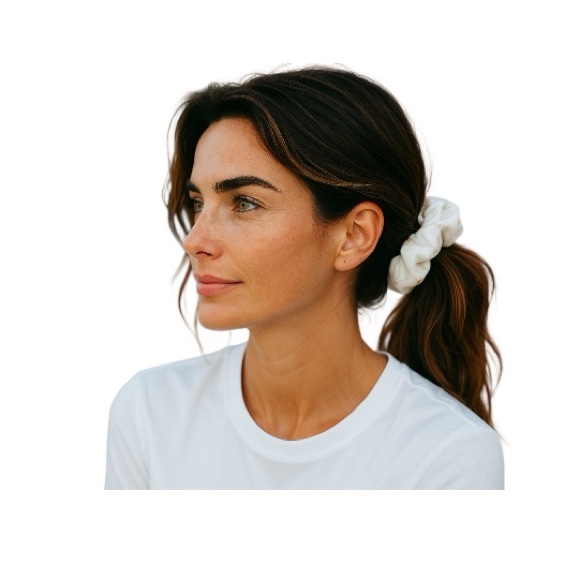 Time And Tru Ivory Ponytail Tie Scrunchie - Picture 5 of 12